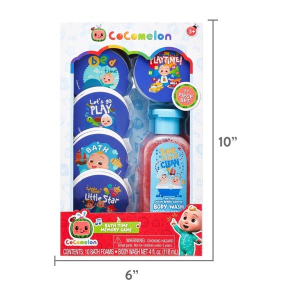 Cocomelon Bath Time Memory Game 11 Piece Set Learning Gift for Toddlers Babies - Picture 2 of 6